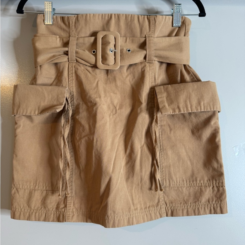 PrettyLittleThing Utility Camel Skirt